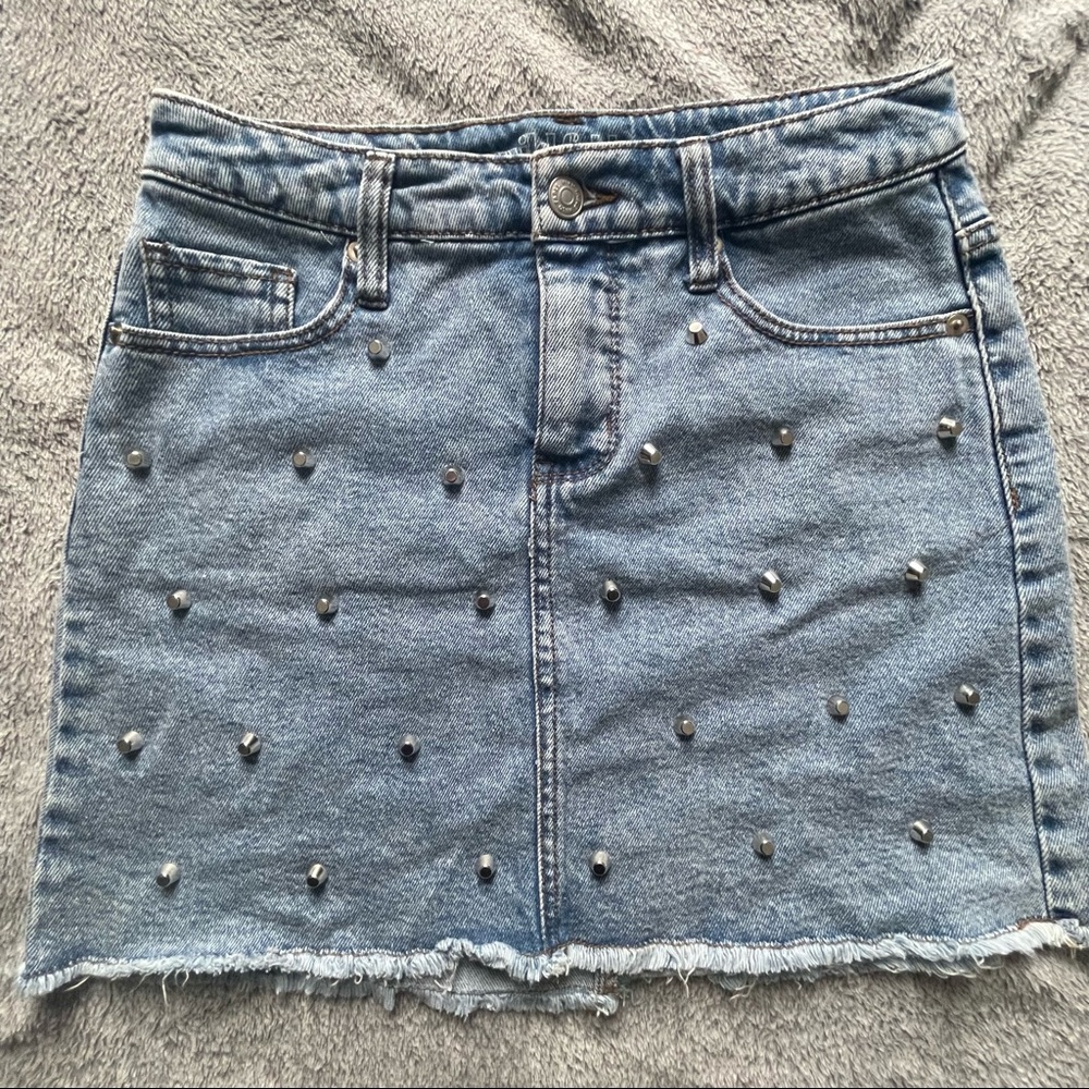 Wild Fable denim mini skirt studded
